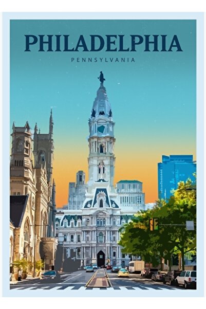 Universal Ανακαλύψτε την Ξύλινη Διακοσμητική Αφίσα Τέχνης της Φιλαδέλφειας