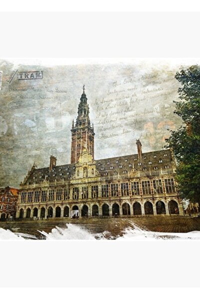 Universal Βιβλιοθήκη Ku Leuven, Βέλγιο Ξεχασμένη εκτύπωση καρτ ποστάλ Ξύλινη ...