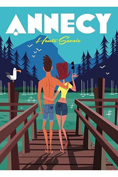 Universal Poster Annecy Tablo Poster din lemn decorativ