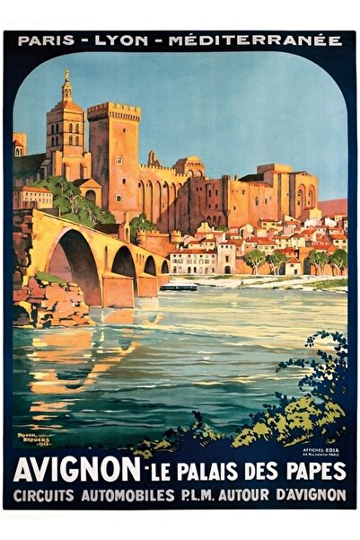Universal Avignon, afiș de călătorie francez, tablou, poster din lemn, decorativ