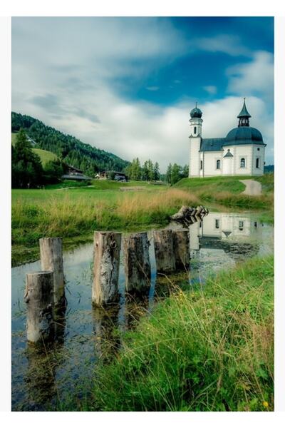 Universal Seefeld în Tirol, Austria Tablou Poster din lemn decorativ