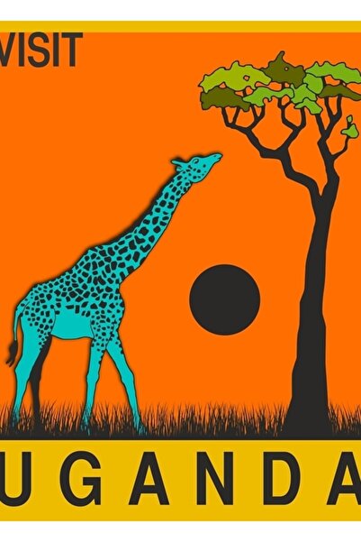 Universal Poster decorativ din lemn Uganda