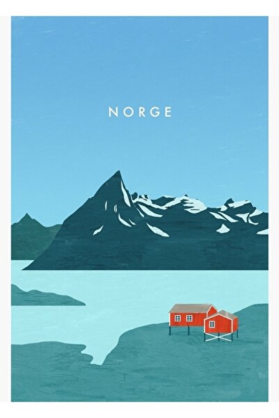 Universal Poster de călătorie Norvegia, tablou decorativ din lemn