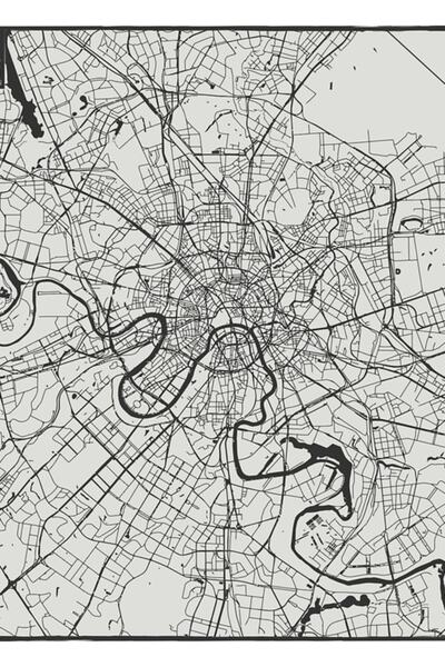 Universal Χάρτης της πόλης της Μόσχας Διαφανές τραπέζι με φόντο ξύλινη αφίσα ...