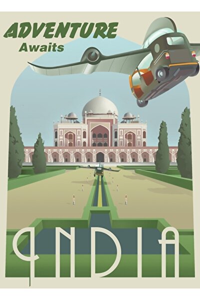 Universal Η περιπέτεια περιμένει στην Ινδία Ζωγραφική ξύλινη αφίσα διακοσμητική