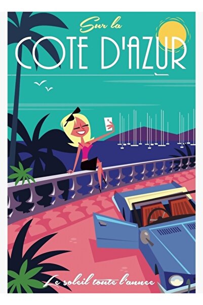 Universal Poster decorativ din lemn Sur La Cote D'azur