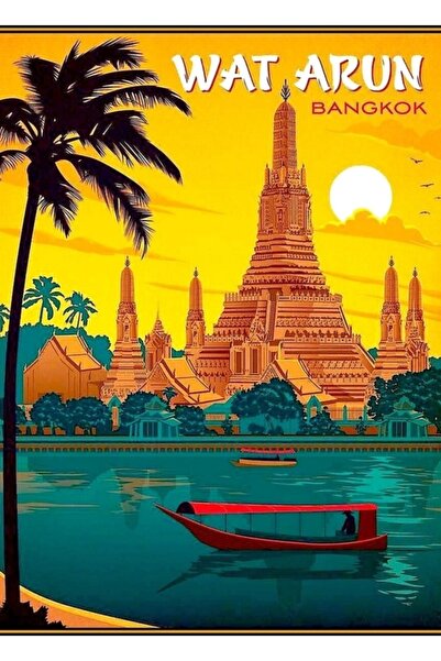 Universal Thailanda: Wat Arun Templul Zorilor Tablou Poster din lemn decorativ