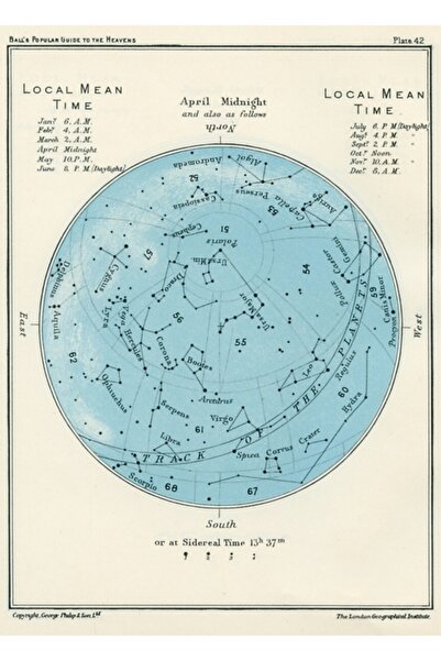 Universal Декоративен дървен плакат-карта на звездите