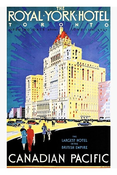 Universal Royal York Hotel Toronto Canada Turism de călătorie Art Deco Pictur...