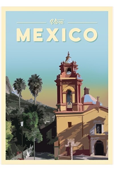 Universal Poster decorativ din lemn pentru explorarea Mexicului