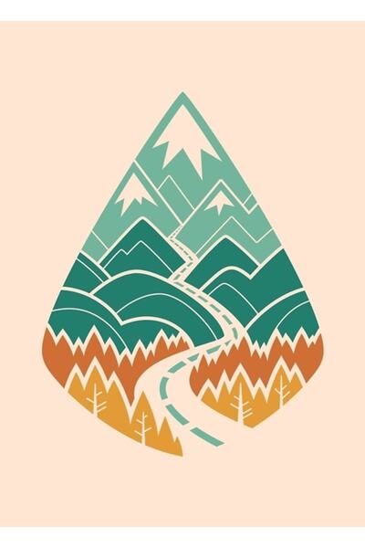 Universal Drumul nu se întrerupe niciodată: Poster decorativ din lemn cu tabl...