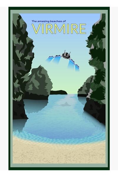 Universal Mass Effect Virmire Αφίσα Ταξιδιωτικών Εκδηλώσεων Fan Art Πίνακας ζ...