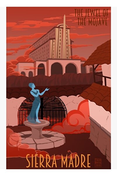 Universal Tablou din lemn Sierra Madre Poster decorativ Bine ați venit