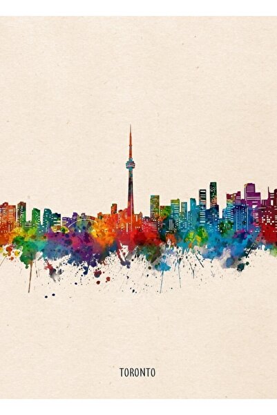 Universal Декоративен дървен плакат-силует на Торонто за маса