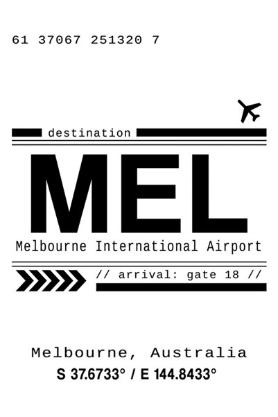 Universal Μελβούρνη, Αυστραλία Διεθνές Αεροδρόμιο Εκτυπωτικός Πίνακας Ξύλινης...