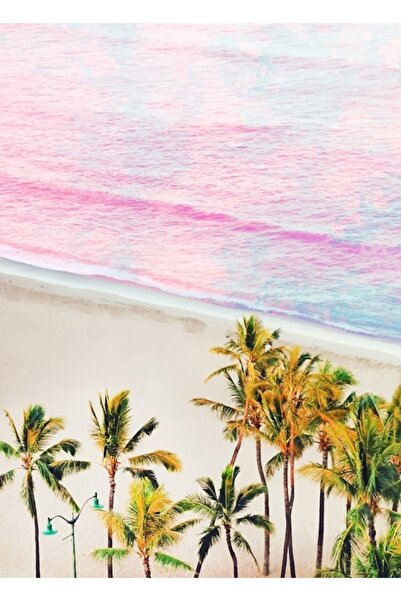 Universal Ροζ Ωκεανός # ψηφιακός # γραφικό # Φύση Ζωγραφική Ξύλινη Αφίσα Διακ...