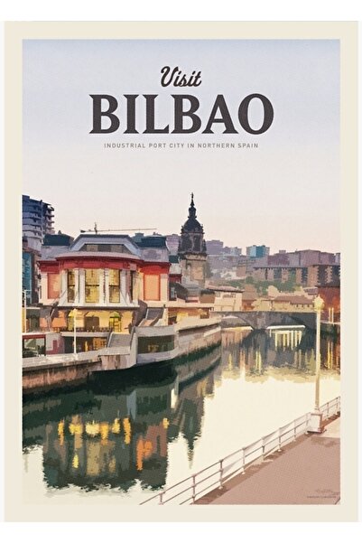 Universal Vizitați Tabloul Bilbao, Poster din lemn, Decorativ