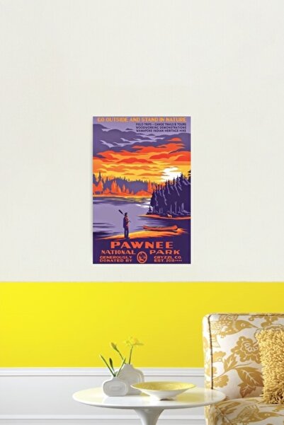 Universal Poster decorativ din lemn cu tablou Parcul Național Pawnee