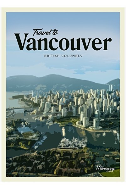 Universal Poster decorativ din lemn Vancouver Tablo