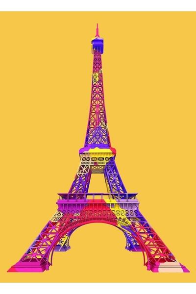Universal Turnul Eiffel din Paris, Franța Tablou Poster din lemn decorativ