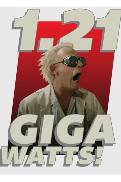 Universal 1.21 Gigawați! Tablou decorativ din lemn, tip poster