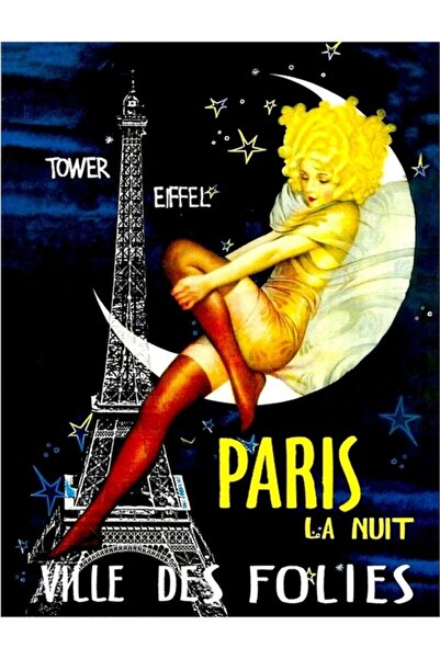 Universal  "paris" Follies Travel Print Ξύλινη Διακοσμητική Αφίσα Τέχνης