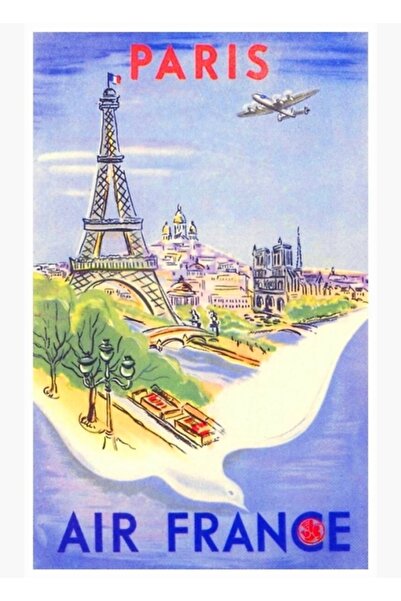Universal Poster de călătorie Paris, tablou decorativ din lemn