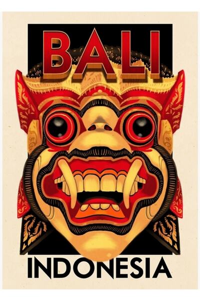 Universal Postere de călătorie - Bali, Indonezia, Poster decorativ din lemn p...