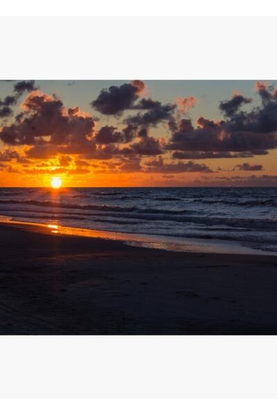 Universal Poster decorativ din lemn cu răsăritul soarelui de pe insula Hilton...