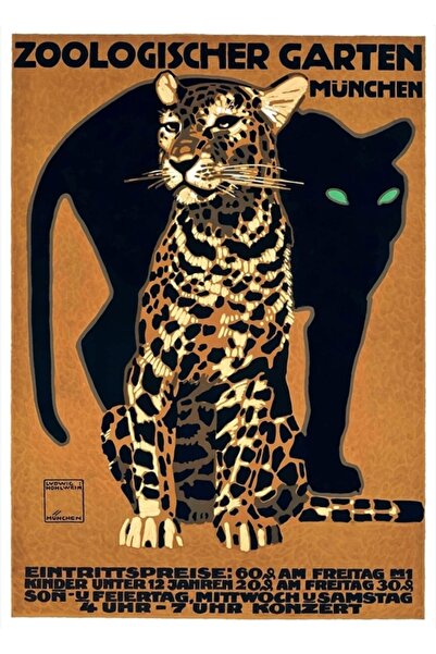 Universal 1912. Ludvig Hohlvajn Minhenski zoološki vrt Leopard i panter poste...