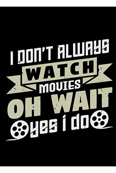 Universal Винаги гледам филми Декоративна дървена картина-плакат