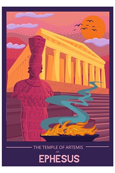 Universal Εικόνα του Ναού της Αρτέμιδας της Εφεσίας Ξύλινη Διακοσμητική Αφίσα