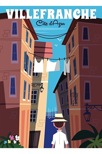 Universal Villefrache Sur Mer Poster din lemn decorativ