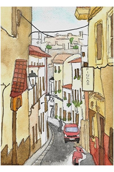 Universal Σιτζές, Ισπανία Ξύλινη Διακοσμητική Αφίσα Τέχνης