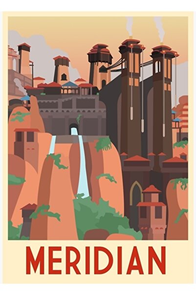 Universal Poster de călătorie Horizon: Zero Dawn Meridian, tablou decorativ d...