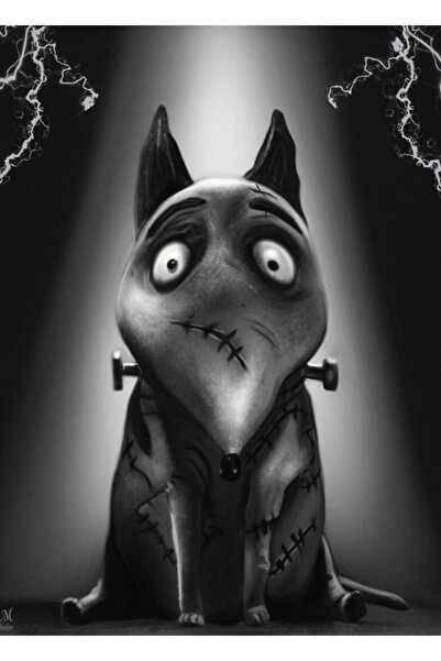 Universal Λαμπερό - Ξύλινη διακοσμητική αφίσα ζωγραφικής Frankenweenie