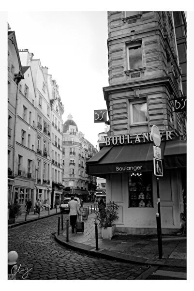 Universal Tablou cu străzile Parisului, poster decorativ din lemn