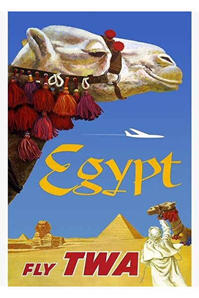 Universal Декоративен дървен плакат с египетска тематика (постер за пътуване)