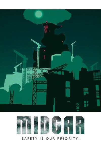 Universal Καλώς ήρθατε στο Midgar! Ξύλινη Διακοσμητική Αφίσα Ζωγραφικής