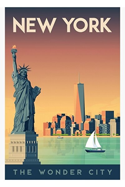 Universal Νέα Υόρκη - Υπέροχη Πόλη Ξύλινη Διακοσμητική Αφίσα Ζωγραφικής