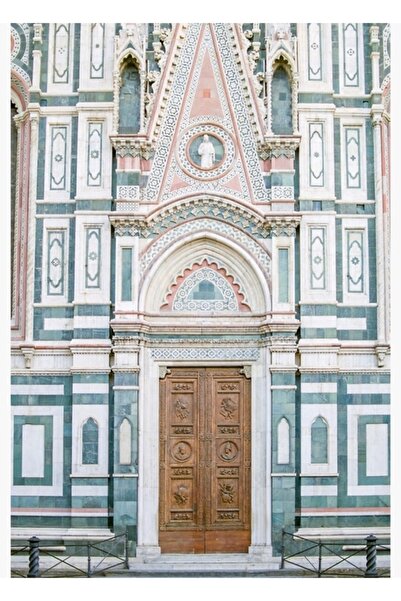 Universal Φλωρεντία Ιταλία Εκκλησία Ντουόμο Πόρτα Φωτογραφικός Πίνακας Ξύλινη...