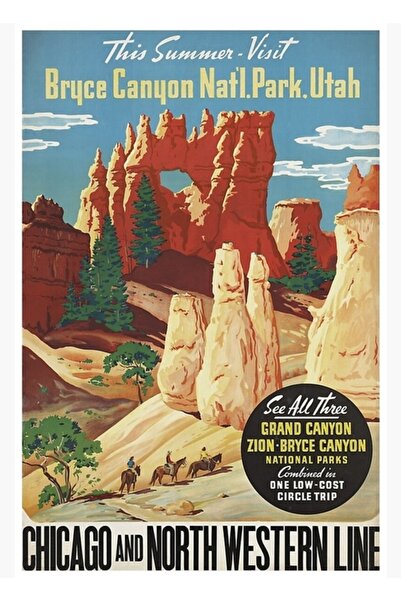 Universal Εκτύπωση αφίσας ταξιδιού Bryce Canyon, Ξύλινη διακοσμητική αφίσα