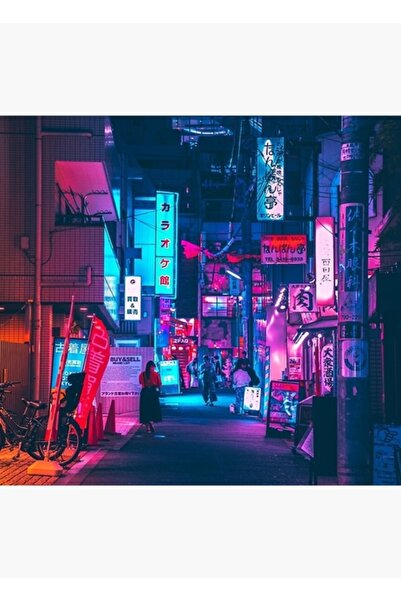 Universal Poster decorativ din lemn Neon Muse