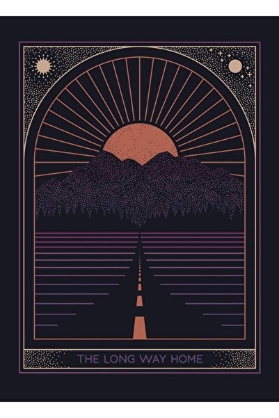 Universal Poster decorativ din lemn cu tablou „Drum lung spre casă”