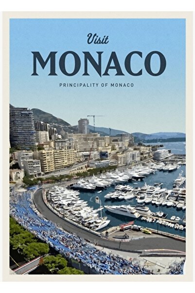 Universal Επισκεφθείτε το Monaco Painting Wooden Poster Decorative
