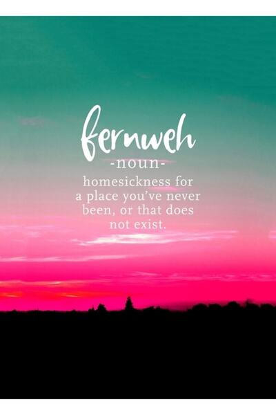 Universal Definiția Fernweh - Cuvântul Nerd Wanderlust - Poster decorativ din...