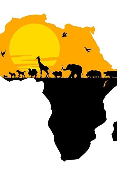 Universal Αφρικανική Ξύλινη Αφίσα Ζωγραφικής Διακοσμητική