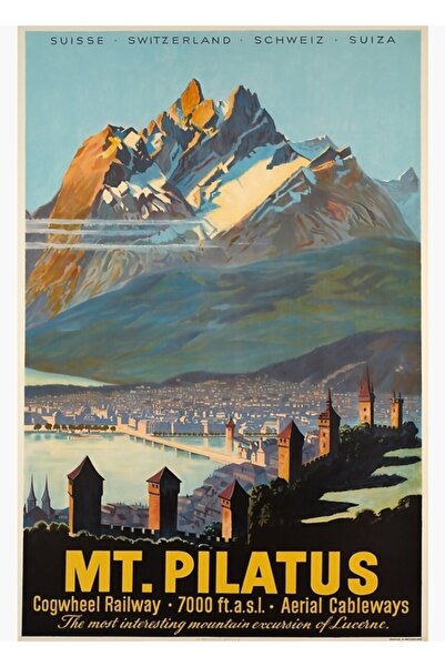 Universal Planina Pilat, Švajcarska, skijanje Poster Slika Drveni poster Deko...