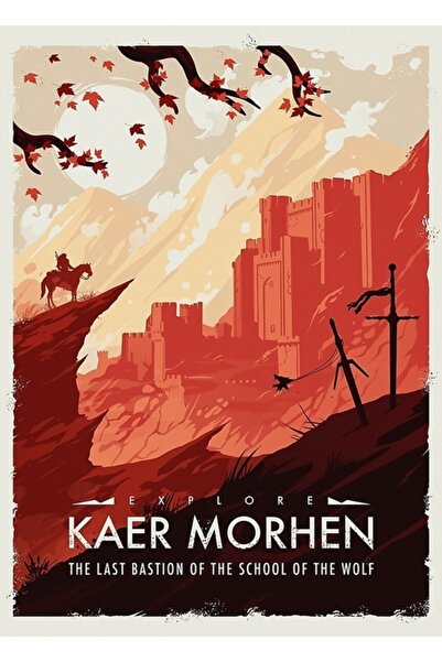 Universal Διακοσμητική Ξύλινη Αφίσα Ζωγραφικής Kaer Morhen