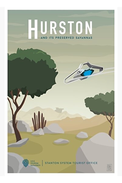 Universal Хърстън и запазените савани - Декоративен дървен плакат с фен арт р...